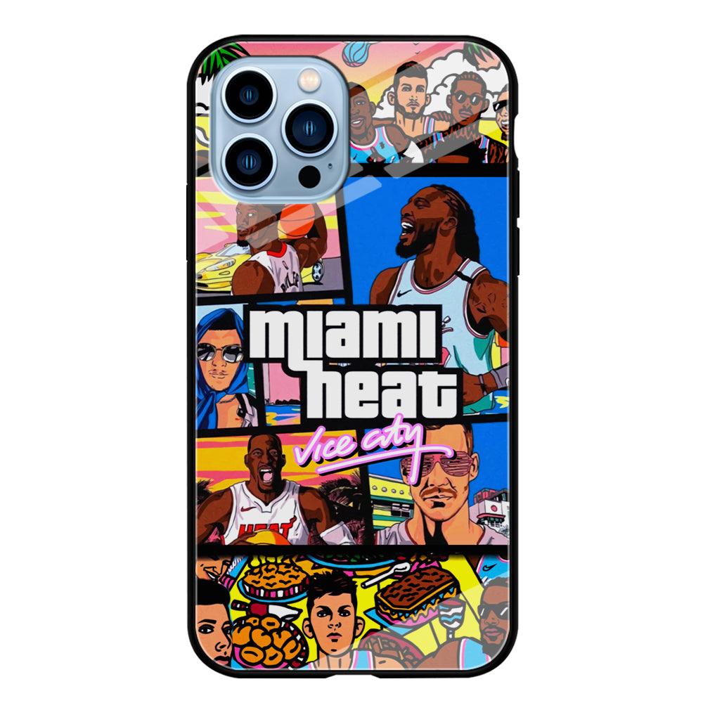 Miami Heat Star of Vice City iPhone 15 Pro Case-Oxvistore