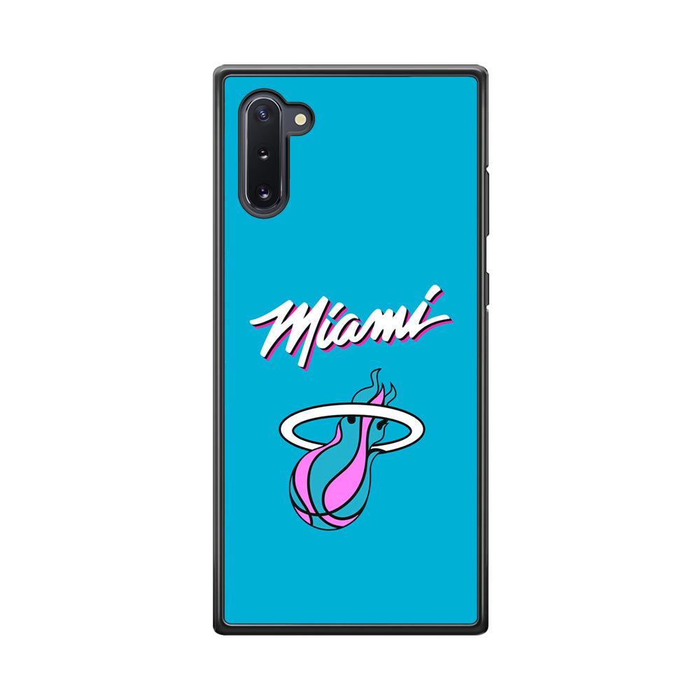 Miami Heat Up and Down for Struggle Samsung Galaxy Note 10 Case-Rubber Black (2D Case)-Oxvistore