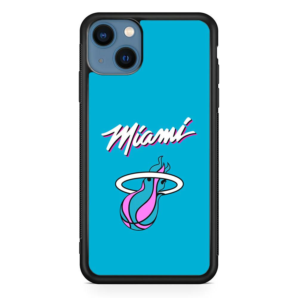 Miami Heat Up and Down for Struggle iPhone 15 Case-Rubber Black (2D Case)-Oxvistore
