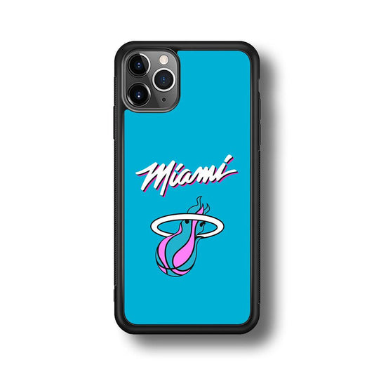 Miami Heat Up and Down for Struggle iPhone 11 Pro Case-Rubber Black (2D Case)-Oxvistore
