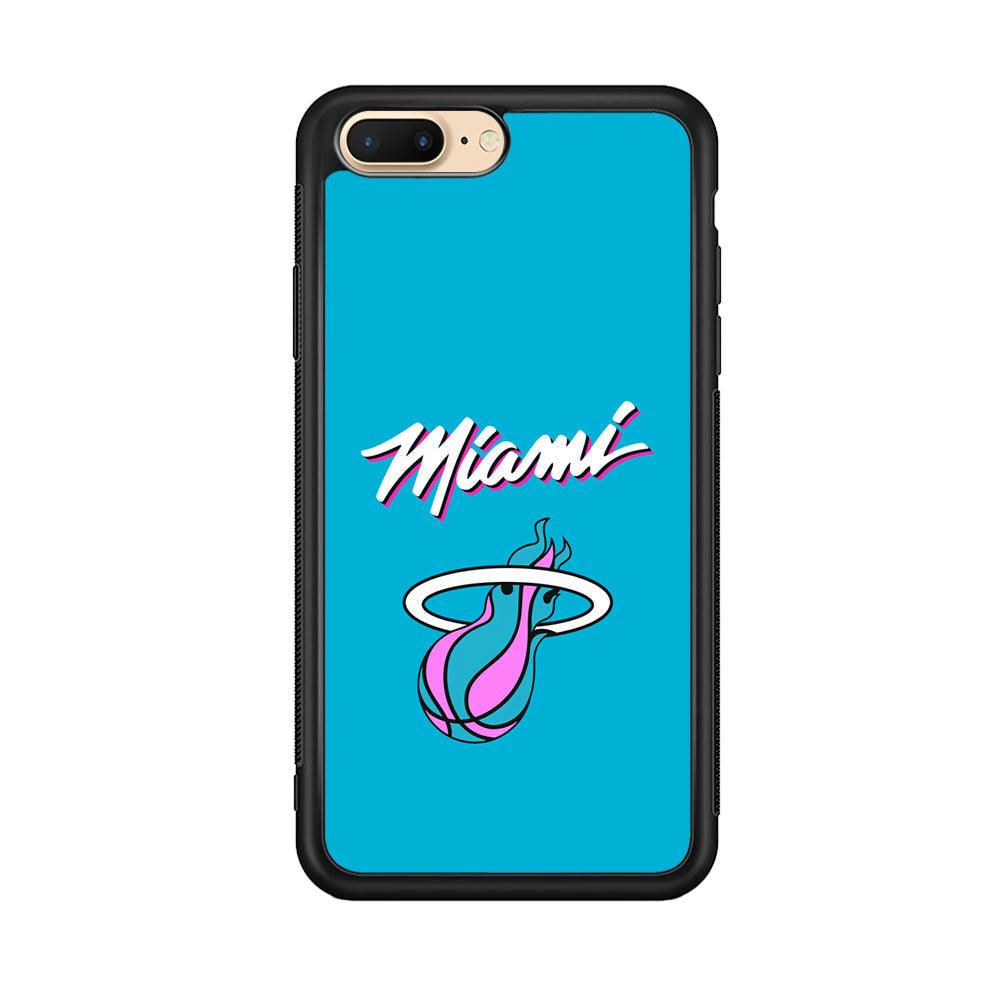 Miami Heat Up and Down for Struggle iPhone 7 Plus Case-Rubber Black (2D Case)-Oxvistore