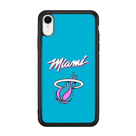 Miami Heat Up and Down for Struggle iPhone XR Case-Rubber Black (2D Case)-Oxvistore