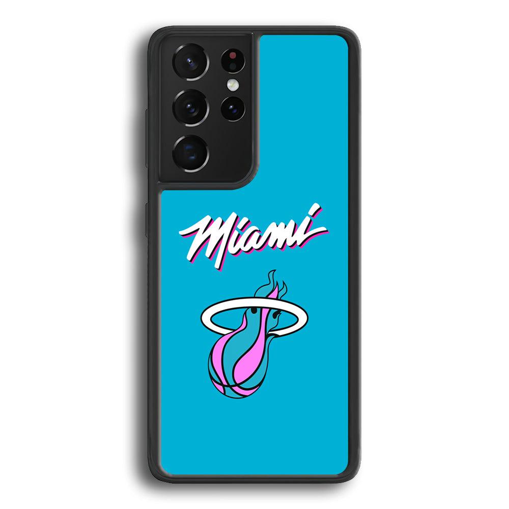 Miami Heat Up and Down for Struggle Samsung Galaxy S24 Ultra Case-Rubber Black (2D Case)-Oxvistore