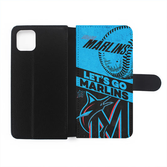 Miami Marlins Let's Go Flip Wallet Phone Case