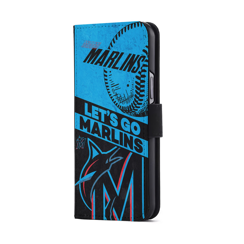 Miami Marlins Let's Go Flip Wallet Phone Case