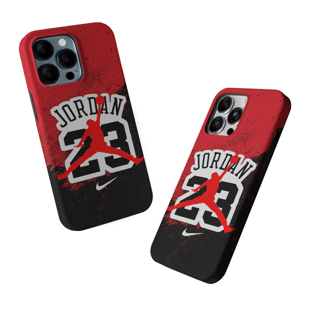 Michael Jordan 23 Red Black 2 in 1 Tough Phone Case