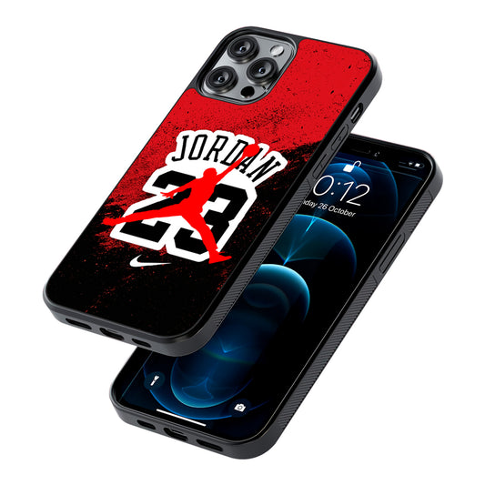 Michael Jordan 23 Red Black 2D Rubber Phone Case