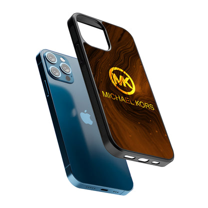 Michael Kors Brown Abstract 2D Rubber Phone Case-Oxvistore
