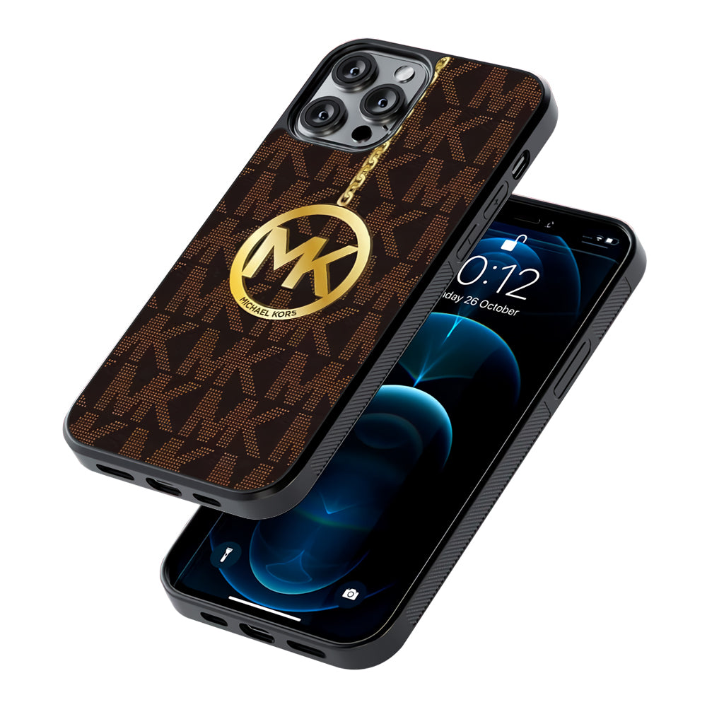 Michael Kors Brown Pattern 2D Rubber Phone Case-Oxvistore