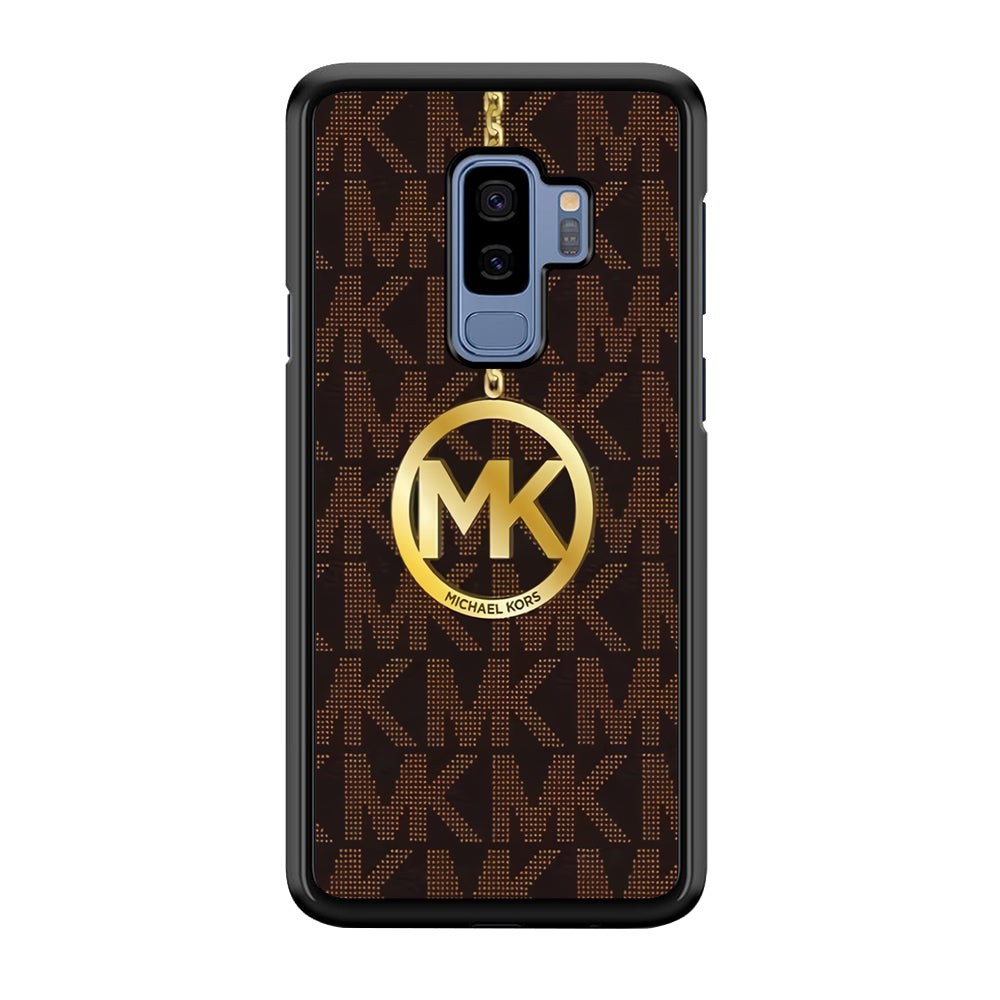 Michael Kors Brown Pattern Samsung Galaxy S9 Plus Case-Rubber White (2D Case)-Oxvistore