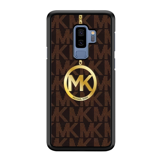 Michael Kors Brown Pattern Samsung Galaxy S9 Plus Case-Rubber White (2D Case)-Oxvistore