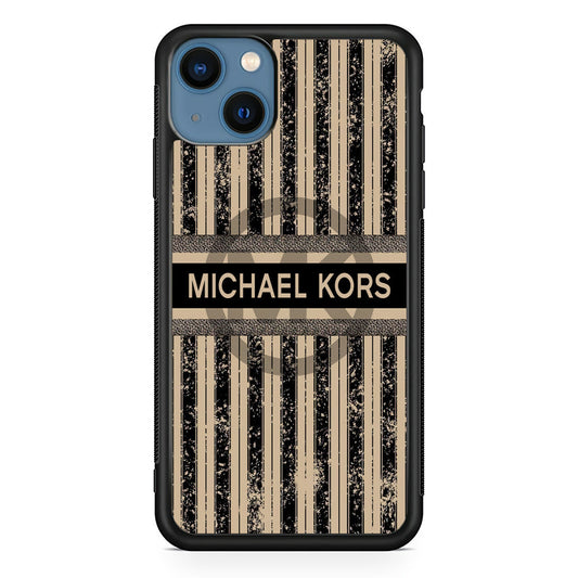 Michael Kors Luxury Art iPhone 15 Plus Case-Rubber Black (2D Case)-Oxvistore