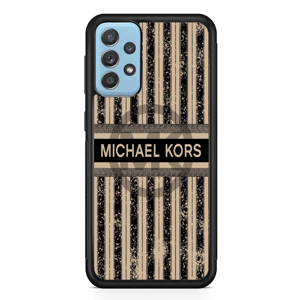 Michael Kors Luxury Art Samsung Galaxy A72 Case-Rubber Black (2D Case)-Oxvistore