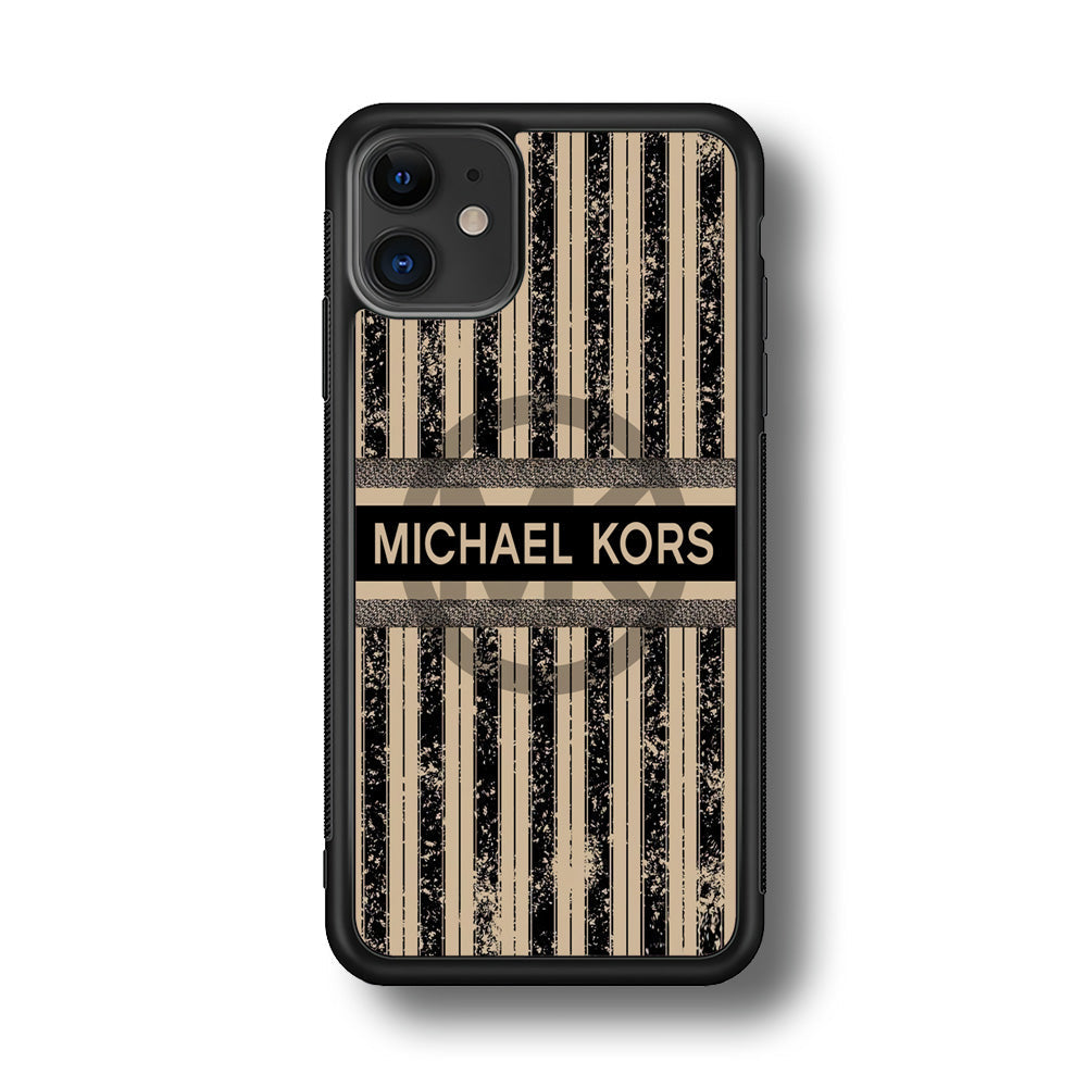 Michael Kors Luxury Art iPhone 12 Case-Rubber Black (2D Case)-Oxvistore