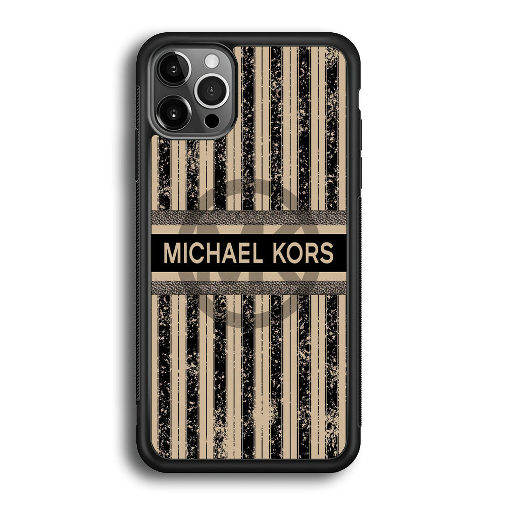 Michael Kors Luxury Art iPhone 12 Pro Max Case-Rubber Black (2D Case)-Oxvistore