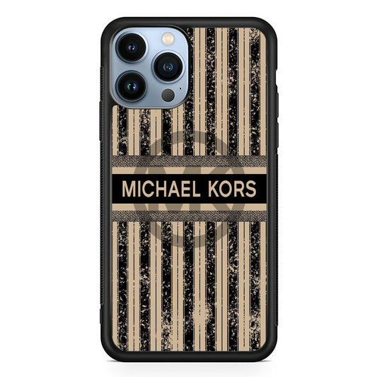 Michael Kors Luxury Art iPhone 15 Pro Max Case-Rubber Black (2D Case)-Oxvistore