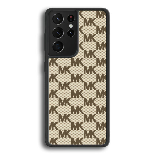 Michael Kors Polka Dot Backdrop Samsung Galaxy S22 Ultra Case-Rubber Black (2D Case)-Oxvistore
