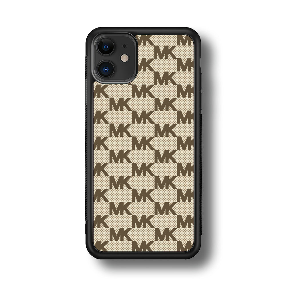 Michael Kors Polka Dot Backdrop iPhone 11 Case-Rubber Black (2D Case)-Oxvistore