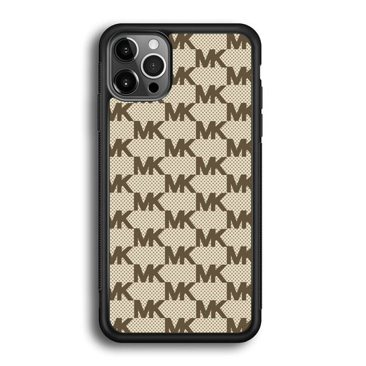 Michael Kors Polka Dot Backdrop iPhone 12 Pro Max Case-Rubber Black (2D Case)-Oxvistore