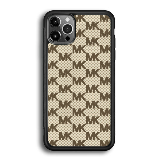 Michael Kors Polka Dot Backdrop iPhone 12 Pro Case-Rubber Black (2D Case)-Oxvistore