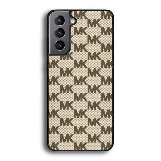 Michael Kors Polka Dot Backdrop Samsung Galaxy S21 Case-Rubber Black (2D Case)-Oxvistore