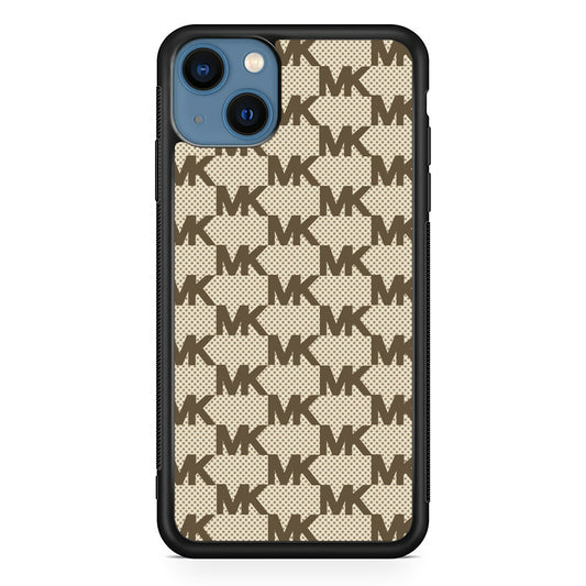 Michael Kors Polka Dot Backdrop iPhone 15 Plus Case-Rubber Black (2D Case)-Oxvistore