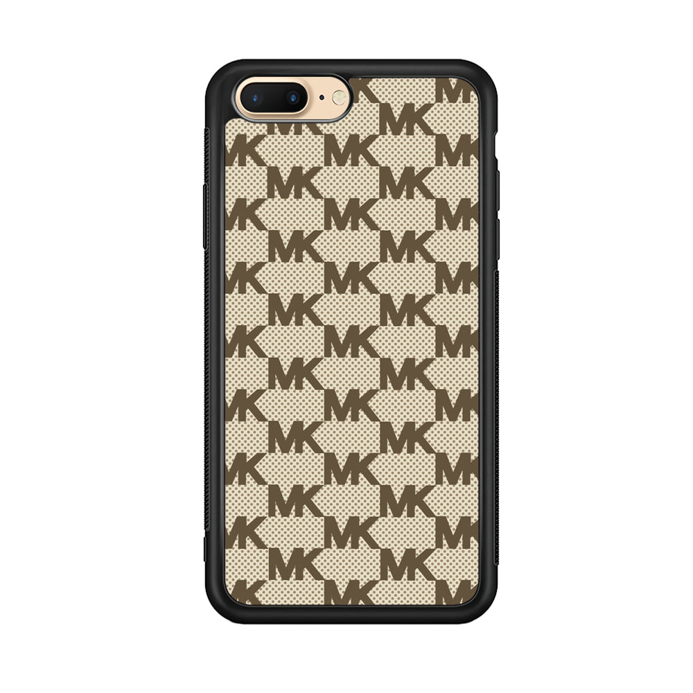 Michael Kors Polka Dot Backdrop iPhone 8 Plus Case-Rubber Black (2D Case)-Oxvistore