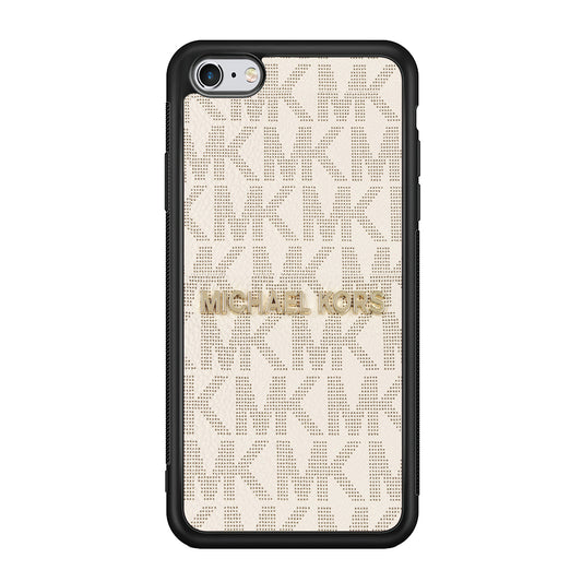 Michael Kors White Pattern iPhone 6 | 6s Case-Rubber Black (2D Case)-Oxvistore