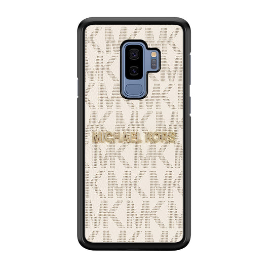 Michael Kors White Pattern Samsung Galaxy S9 Plus Case-Rubber Black (2D Case)-Oxvistore