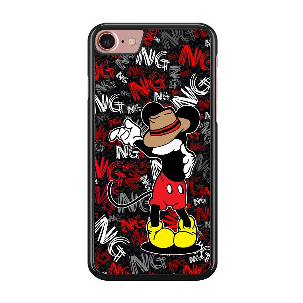 Mickey Dancing Step iPhone 7 Case-Rubber Black (2D Case)-Oxvistore