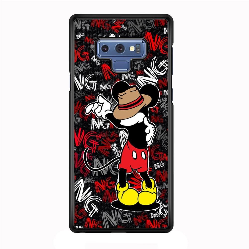 Mickey Dancing Step Samsung Galaxy Note 9 Case-Rubber Black (2D Case)-Oxvistore
