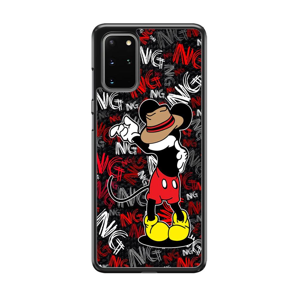 Mickey Dancing Step Samsung Galaxy S20 Plus Case-Rubber Black (2D Case)-Oxvistore