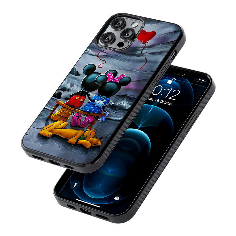 Mickey Minnie on The Beach 2D Rubber Phone Case