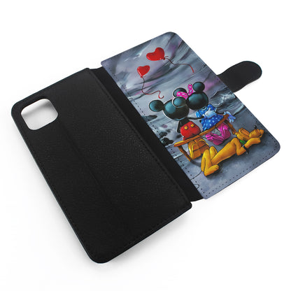 Mickey Minnie on The Beach Flip Wallet Phone Case