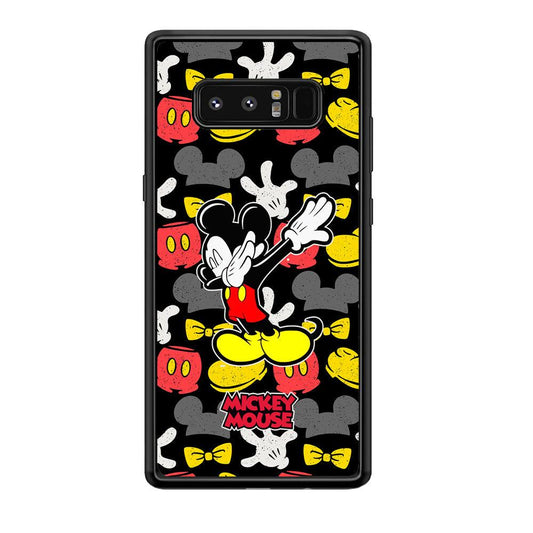 Mickey Mouse Dance All of Time Samsung Galaxy Note 8 Case-Rubber Black (2D Case)-Oxvistore