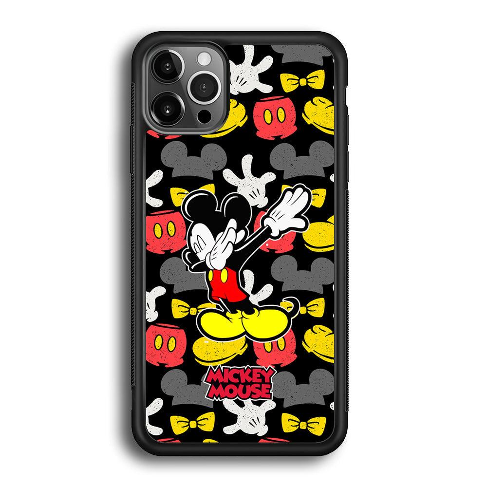 Mickey Mouse Dance All of Time iPhone 12 Pro Max Case-Rubber Black (2D Case)-Oxvistore