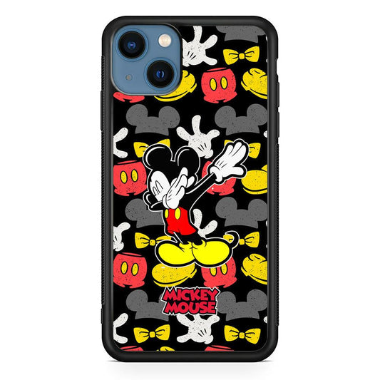 Mickey Mouse Dance All of Time iPhone 15 Case-Rubber Black (2D Case)-Oxvistore