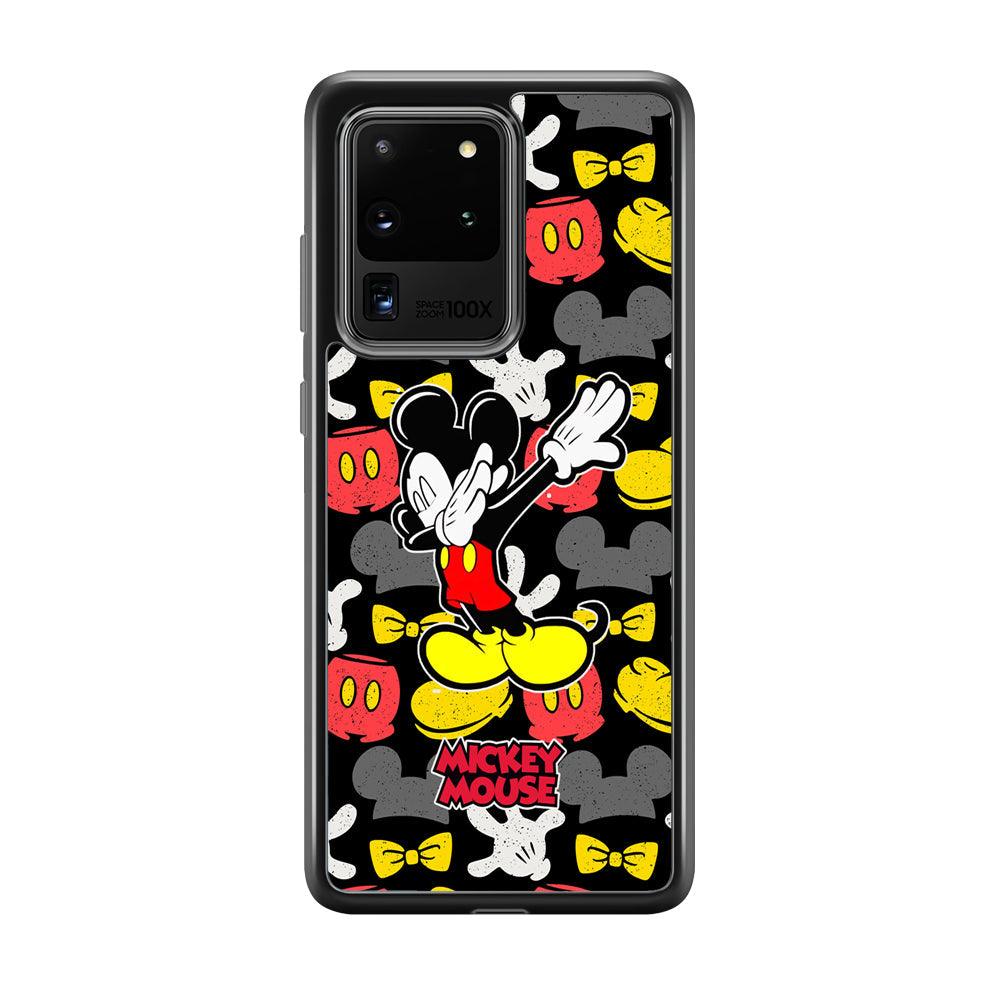 Mickey Mouse Dance All of Time Samsung Galaxy S20 Ultra Case-Rubber Black (2D Case)-Oxvistore