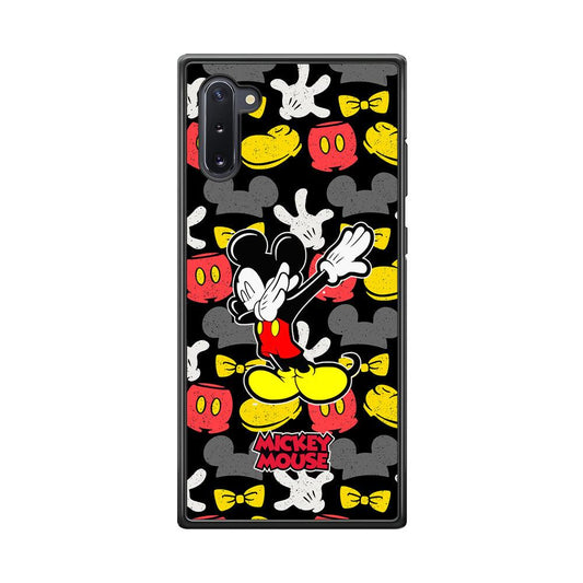 Mickey Mouse Dance All of Time Samsung Galaxy Note 10 Case-Rubber Black (2D Case)-Oxvistore