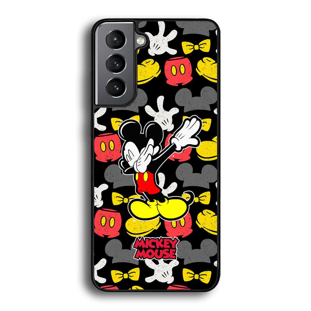 Mickey Mouse Dance All of Time Samsung Galaxy S24 Case-Rubber Black (2D Case)-Oxvistore