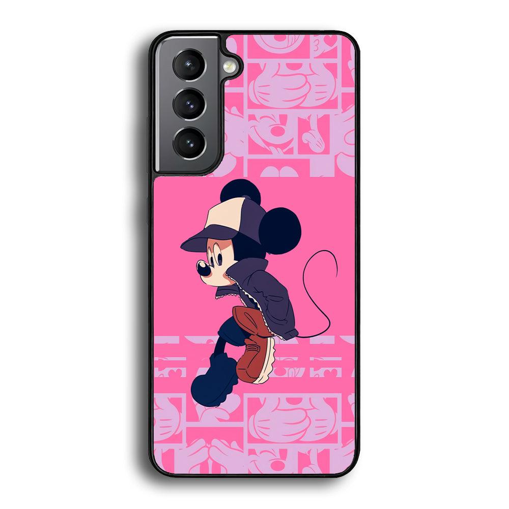 Mickey Mouse Dancing and Flying Samsung Galaxy S23 Plus Case-Rubber Black (2D Case)-Oxvistore