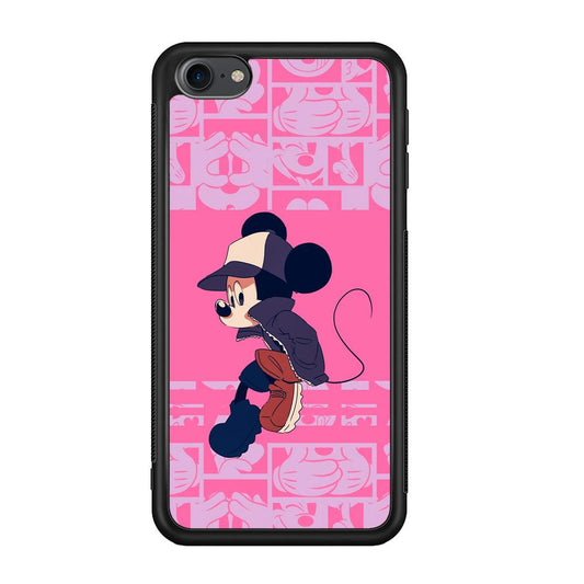 Mickey Mouse Dancing and Flying iPod Touch 6 Case-Rubber Black (2D Case)-Oxvistore