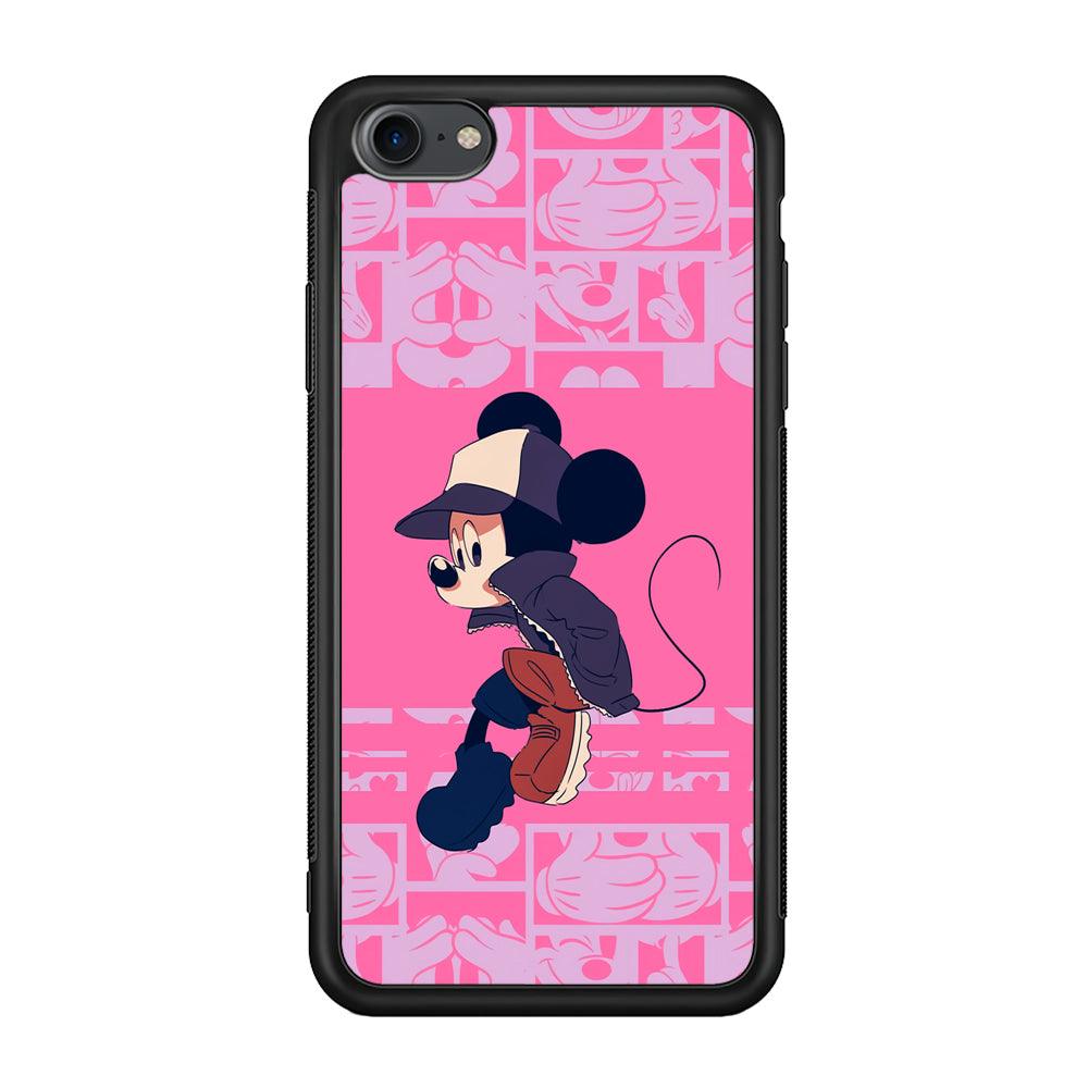 Mickey Mouse Dancing and Flying iPhone 7 Case-Rubber Black (2D Case)-Oxvistore