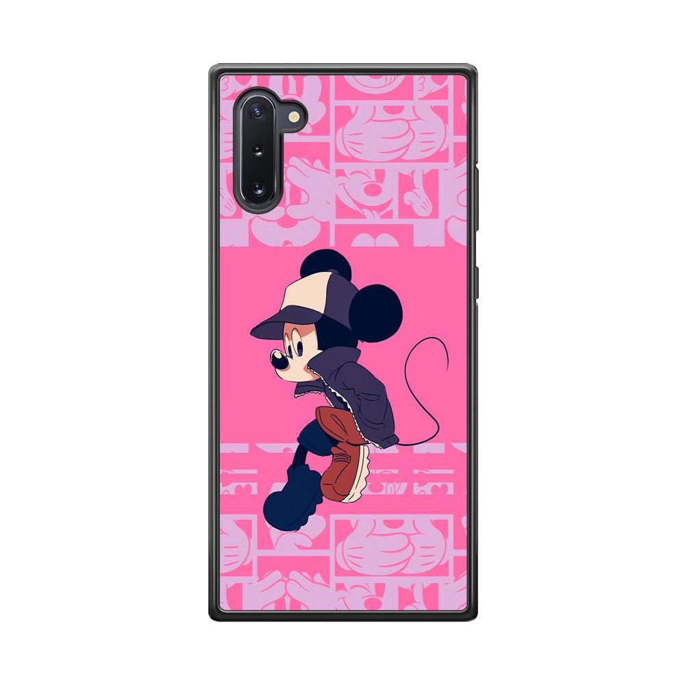 Mickey Mouse Dancing and Flying Samsung Galaxy Note 10 Case-Rubber Black (2D Case)-Oxvistore