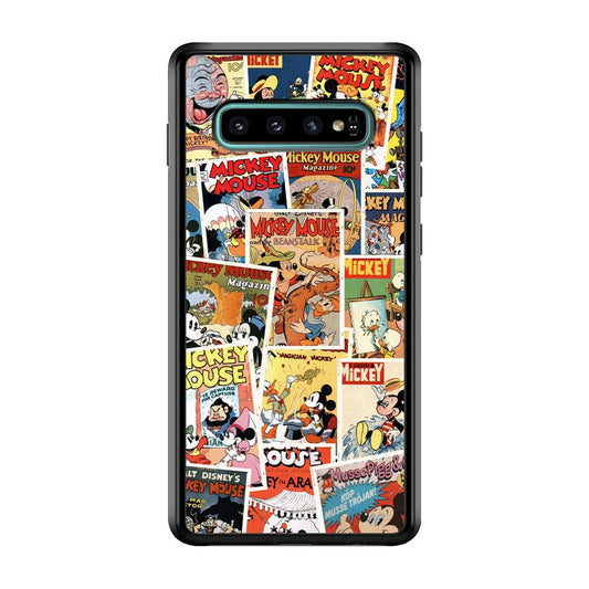 Mickey Mouse Old Poster Collage Samsung Galaxy S10 Case-Oxvistore