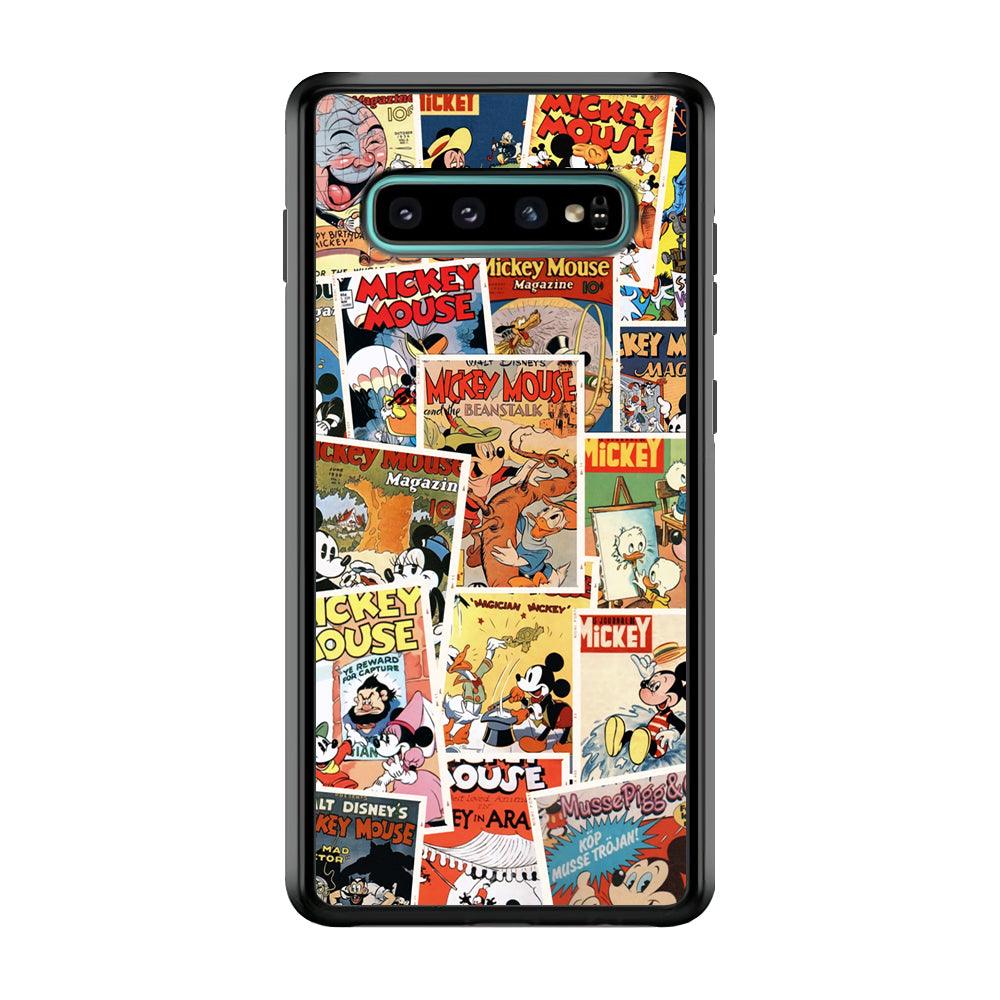 Mickey Mouse Old Poster Collage Samsung Galaxy S10 Plus Case-Oxvistore