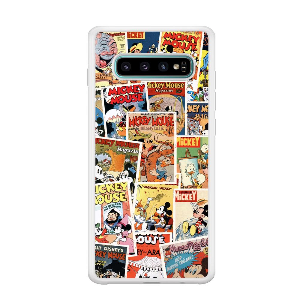 Mickey Mouse Old Poster Collage Samsung Galaxy S10 Plus Case-Oxvistore