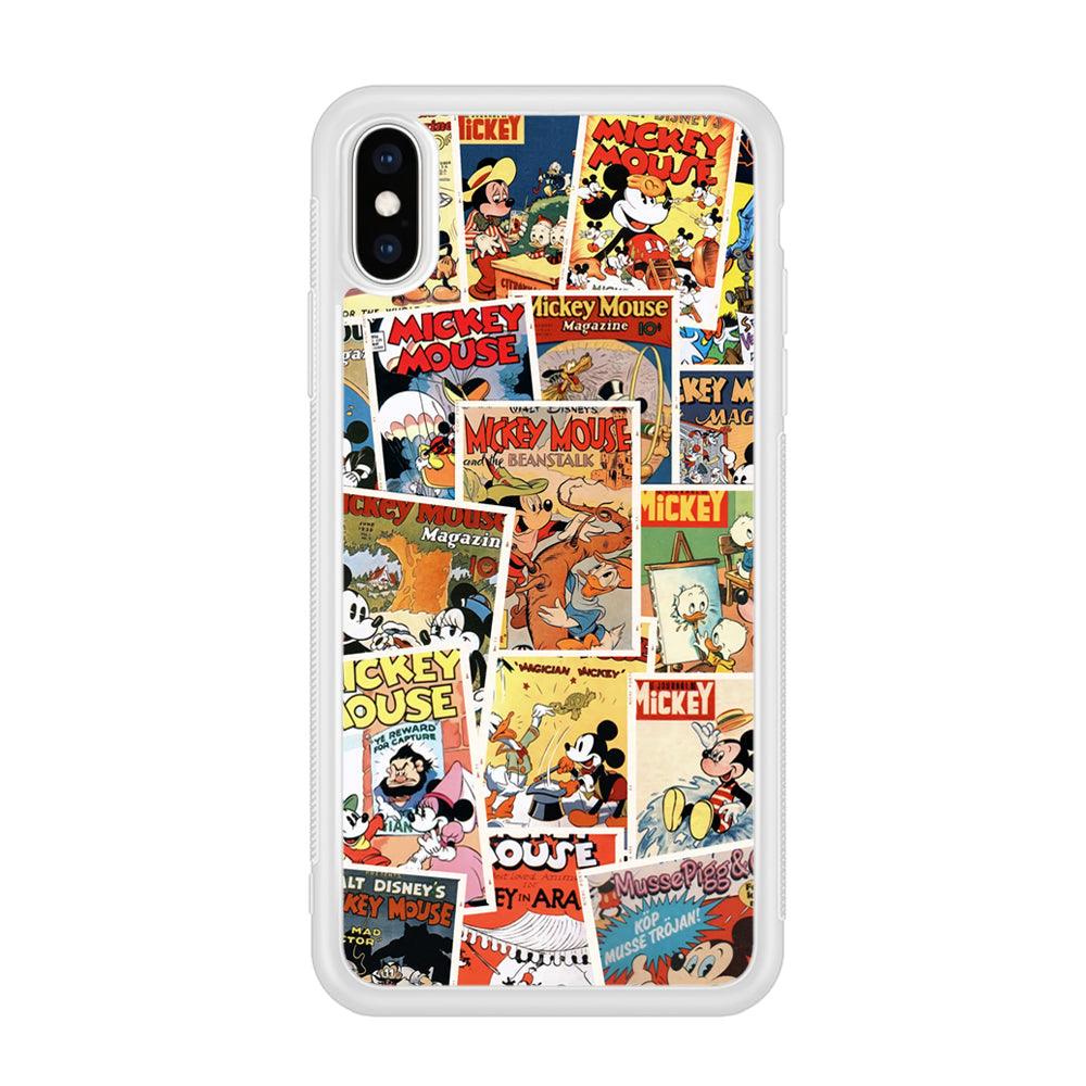 Mickey Mouse Old Poster Collage iPhone X Case-Oxvistore