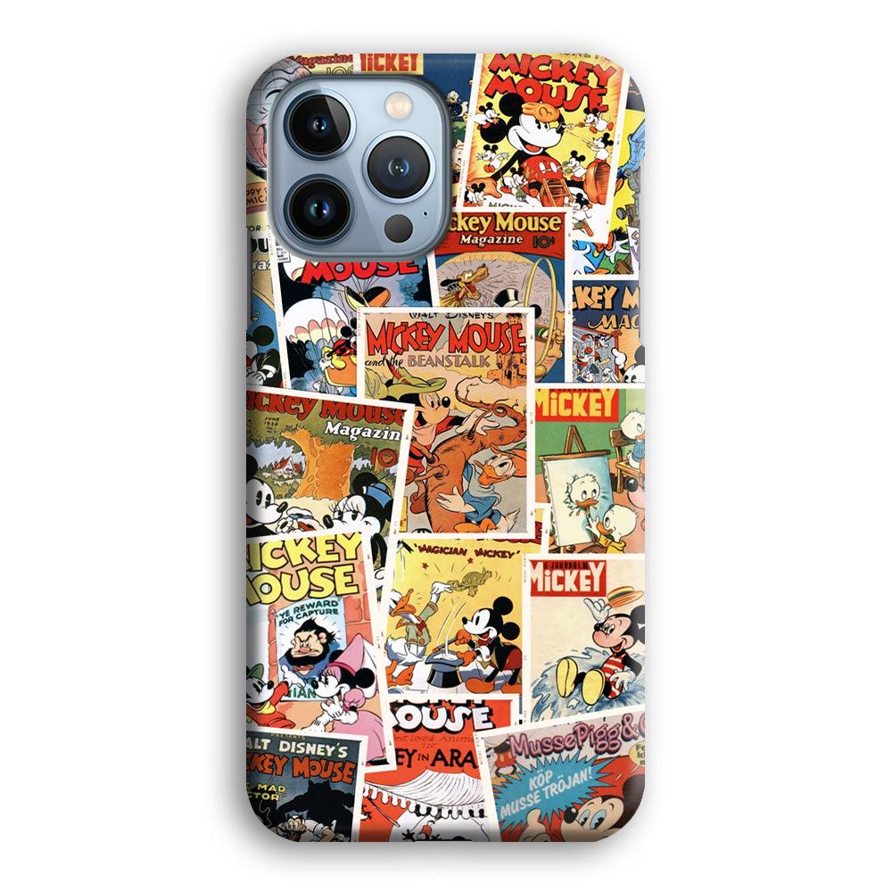 Mickey Mouse Old Poster Collage iPhone 15 Pro Case-Oxvistore