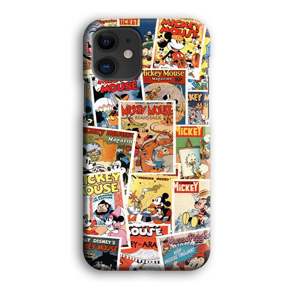 Mickey Mouse Old Poster Collage iPhone 12 Case-Oxvistore